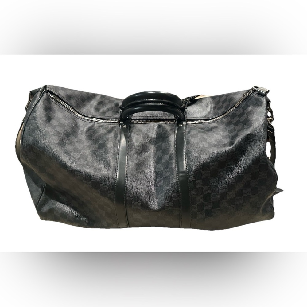 Louis Vuitton Black Checkered Duffel Bag